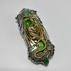 Fantasy Knife - Green Dragon